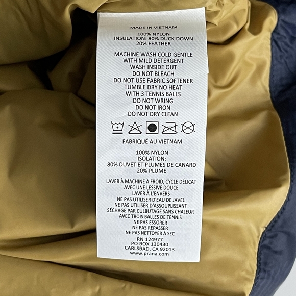 NWT prAna Red Slate Vest in Nautical Camo Large Navy Quilted Pockets - Picture 13 of 16